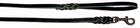 Fettlederleine 11 mm, schwarz, Bolzenhaken schwarz