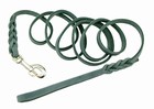 Leather Leash 11 mm, color gray