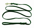 Leather Leash 11 mm,  color green