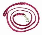 Leather Leash 11 mm, color pink