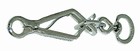 Scissor hooks, nickel plated metal
