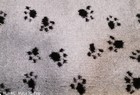 Dry Bed gray with paw print