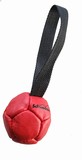 Lederball mit Schlaufe rot, 8 cm, Silicon