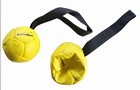 Leather Ball with grip,yellow, 8 cm, Air